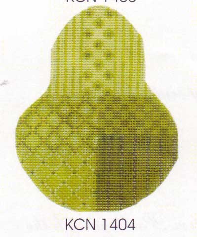 click here to view larger image of Chartreuse Pear Ornament (hand painted canvases)
