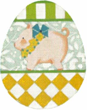 click here to view larger image of Pig Animal Egg (hand painted canvases)