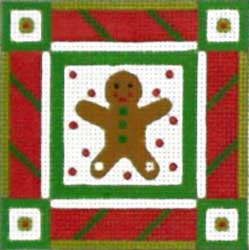click here to view larger image of Gingerbread Ornament (hand painted canvases)