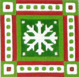 click here to view larger image of Snowflake Ornament (hand painted canvases)
