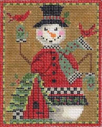 click here to view larger image of Snowman & Bird Chalet Stitch Guide (books)