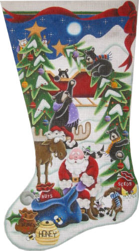 click here to view larger image of What's in the Bag Stocking - 13M (hand painted canvases)