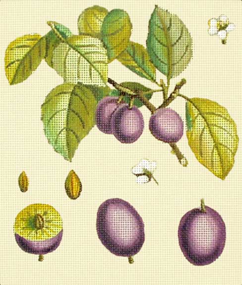 click here to view larger image of Purple Plum Botanical (hand painted canvases)