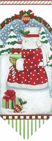 click here to view larger image of Classic Snowman Banner (hand painted canvases)