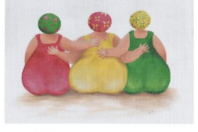 click here to view larger image of Beach Buns Women (hand painted canvases)