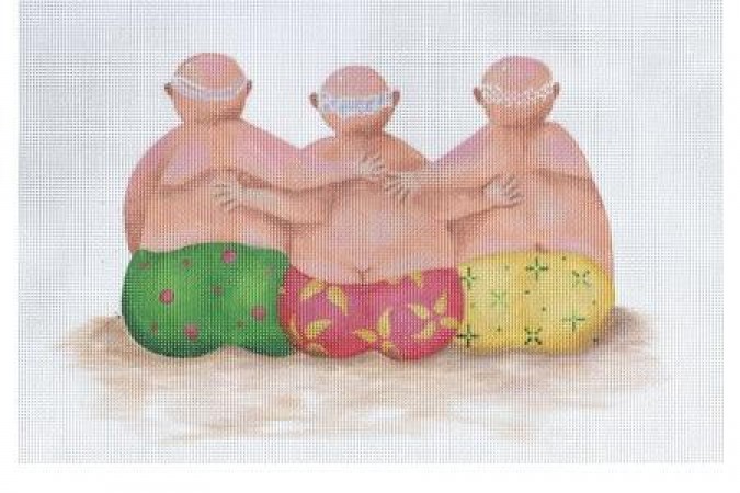 click here to view larger image of Beach Bottoms Men (hand painted canvases)