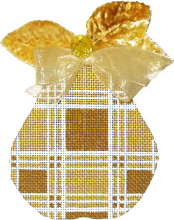 click here to view larger image of Golden Pears - Plaid   (hand painted canvases)