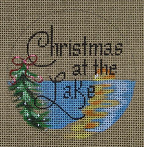 click here to view larger image of Christmas at the Lake (hand painted canvases)