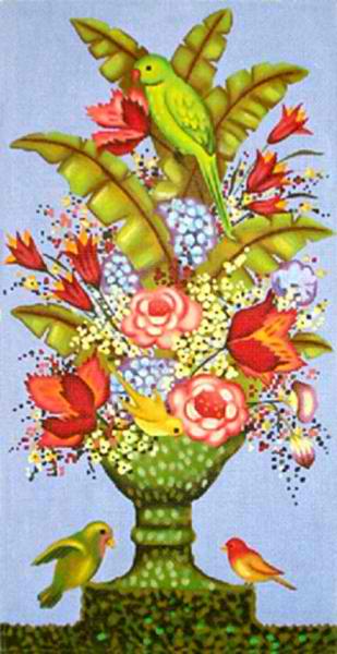 click here to view larger image of Parrot Bouquet (hand painted canvases)