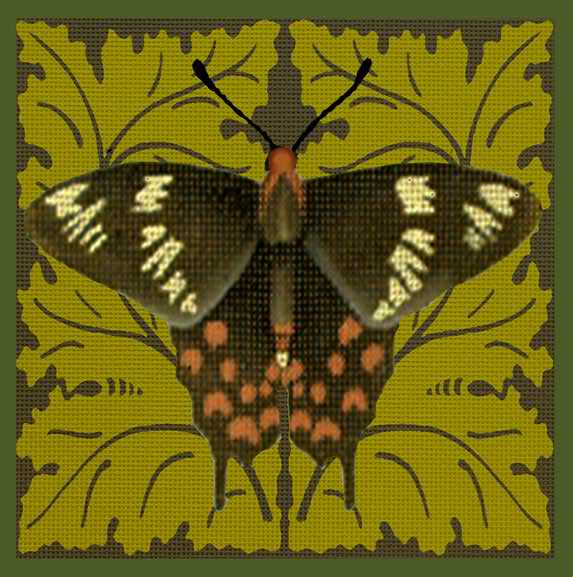click here to view larger image of Black/White Butterfly (hand painted canvases)