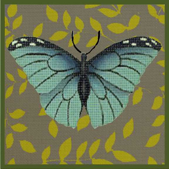 click here to view larger image of Blue Butterfly (hand painted canvases)