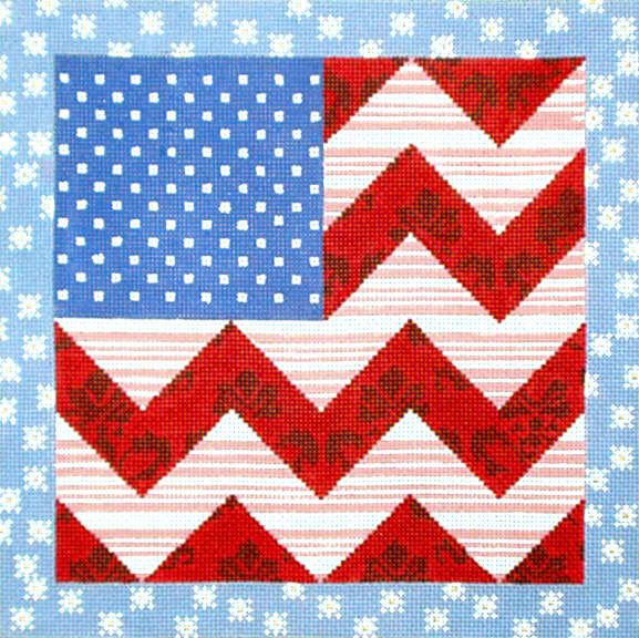 click here to view larger image of Flag Patchwork (hand painted canvases)