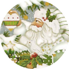 click here to view larger image of Wintergreen Santa (hand painted canvases)