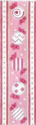 click here to view larger image of Pink Ribbon Candy - Candy Twist Ribbon (hand painted canvases)