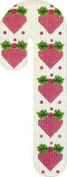 click here to view larger image of Hearts Candy Cane (hand painted canvases)