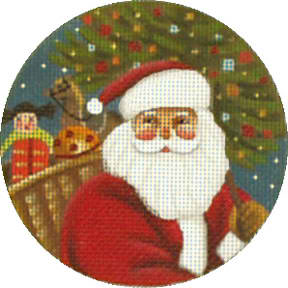click here to view larger image of Santa Tree/Horse Ornament (hand painted canvases)