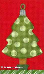click here to view larger image of Green Dot Christmas Tree (hand painted canvases)