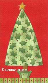 click here to view larger image of Green Holly Christmas Tree (hand painted canvases)