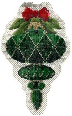 click here to view larger image of May Emerald Ornament (hand painted canvases)