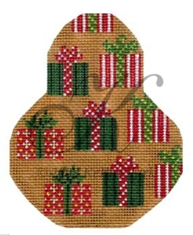 click here to view larger image of Li'l Presents on Pears Ornament (hand painted canvases)