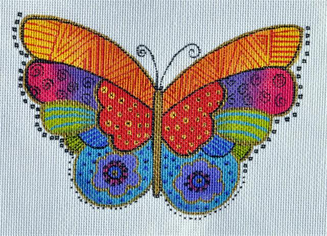click here to view larger image of Rainbow Butterfly (hand painted canvases)