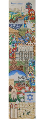 click here to view larger image of Bell Pull - Israel (hand painted canvases)