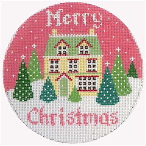 click here to view larger image of Merry Christmas House (hand painted canvases)