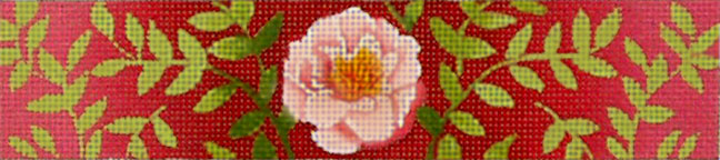 click here to view larger image of Pink Camellia Bracelet (hand painted canvases)