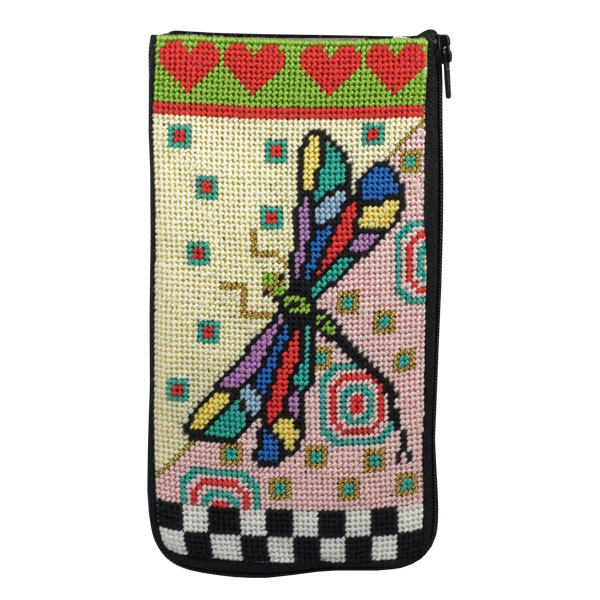 click here to view larger image of Dragonfly Eye Glass Case (w/floss) (needlepoint kits)