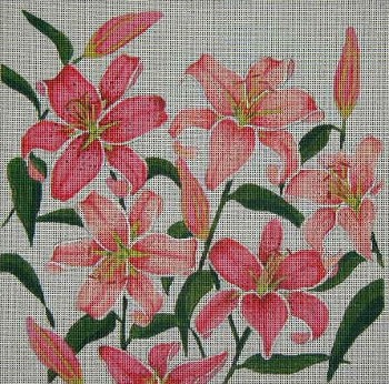 click here to view larger image of Stargazer Lily (hand painted canvases)