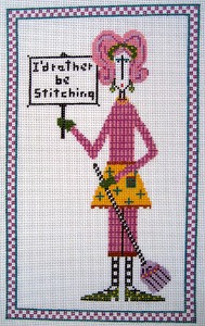 click here to view larger image of I'd Rather Be Stitching (hand painted canvases)
