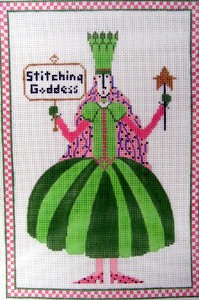 click here to view larger image of Stitching Goddess (hand painted canvases)