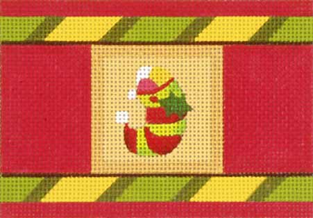 click here to view larger image of Red and Green Sock Cracker (hand painted canvases)