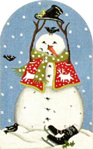 click here to view larger image of Top Hat Snowman (hand painted canvases)