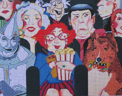 click here to view larger image of Movie Buff (hand painted canvases)