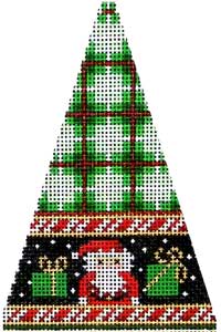 click here to view larger image of Santa Plaid Mini Tree (hand painted canvases)