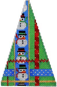 click here to view larger image of Snowman Woven Mini Tree (hand painted canvases)