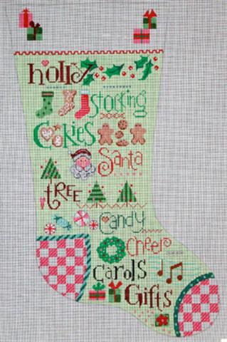 click here to view larger image of Stocking Sampler (hand painted canvases)
