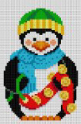 click here to view larger image of Penguin With Sleigh Bells (hand painted canvases)