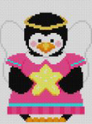 click here to view larger image of Penguin Angel with Star (hand painted canvases)