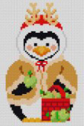 click here to view larger image of Penguin with Reindeer Antlers (hand painted canvases)