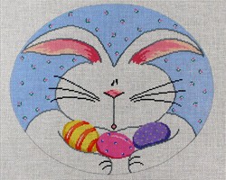 click here to view larger image of Easter Bunny and Eggs (hand painted canvases)
