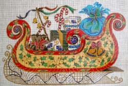 click here to view larger image of Sleigh Cloisonne (hand painted canvases)