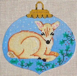 click here to view larger image of Fawn Ornament  (hand painted canvases)