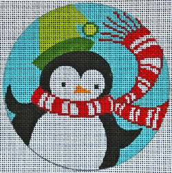 click here to view larger image of Retro Penguin Ornament (hand painted canvases)