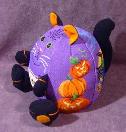 click here to view larger image of Pudgie - Halloween Cat (hand painted canvases)