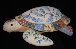 click here to view larger image of Debbie Oriental Turtle (hand painted canvases)