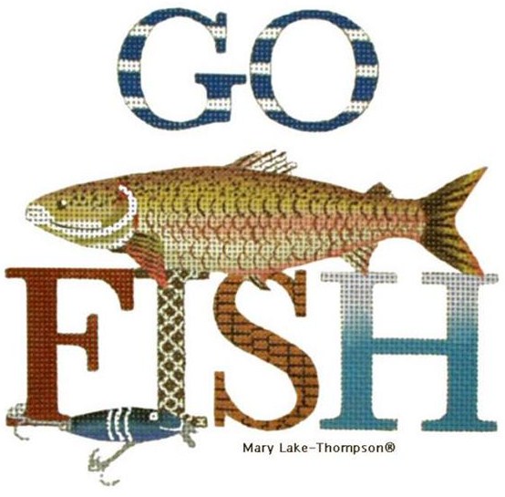 click here to view larger image of Go Fish (hand painted canvases)