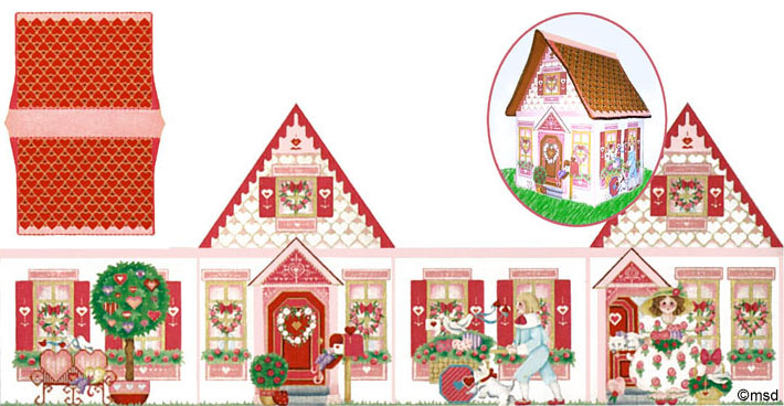 click here to view larger image of Valentine House (hand painted canvases)