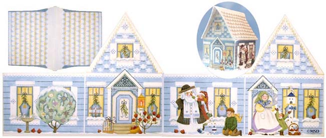 click here to view larger image of Hannukkah House (hand painted canvases)